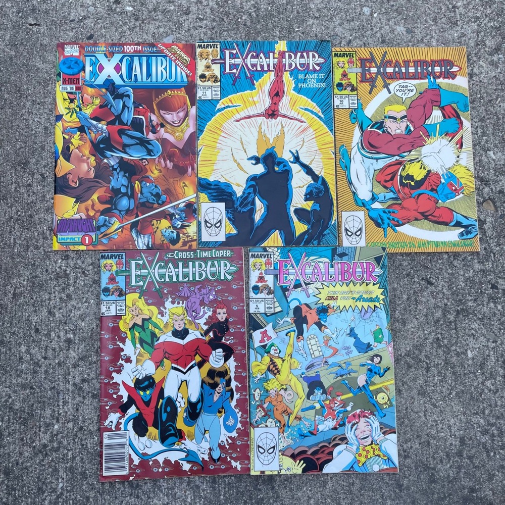 Excalibur Marvel‎ Comics Lot Of 5 Vintage Collectors Books